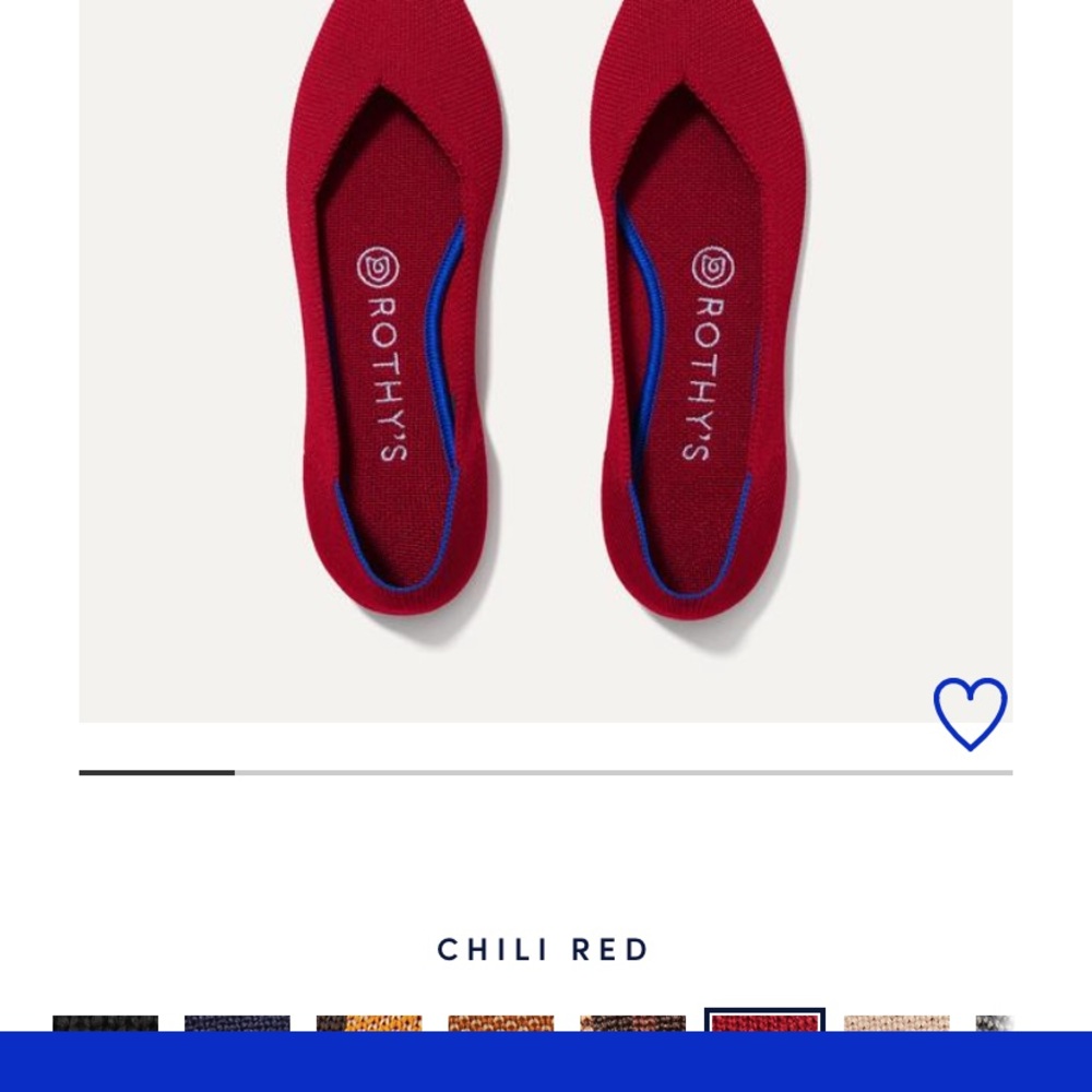 Rothy’s Chili Red Point, size 9.5